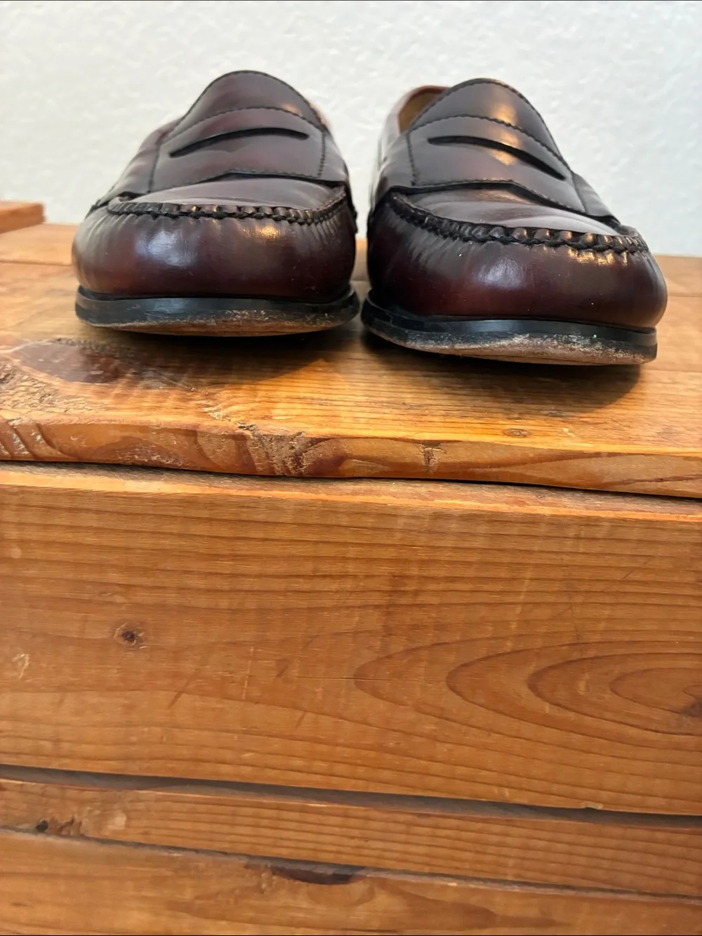 Cole Haan Men's sz 8 1/2 Vintage Penny Loafer Burgundy Classic Preppy Academia